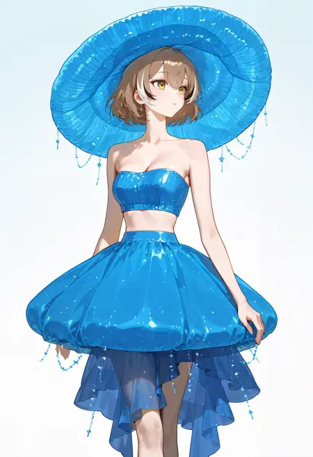 Jelly Fish Skirt, Hat & Tube Top