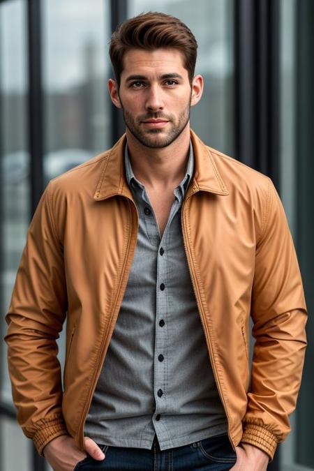 high quality, a handsome boy wearing jacket