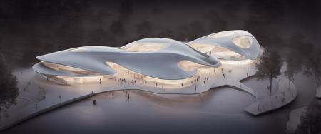 YQ_Crv Architecture/model pic 曲线建筑/建筑模型照片风格 v1.0