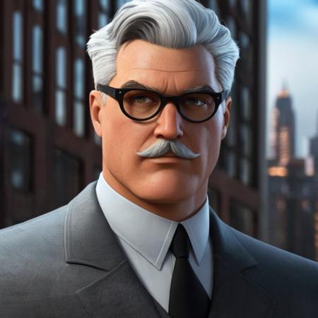 Hyperrealistic art of  <lora:Batman The Animated Series Style:1.2>
Commissioner James "Jim" Gordon In Gotham City a character with a mustache and eye glasses and grey hair Batman The Animated Series Style, Extremely high-resolution details, photographic, realism pushed to extreme, fine texture, incredibly lifelike