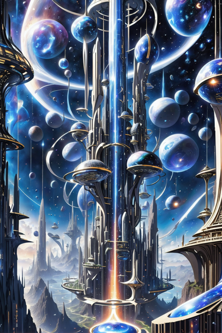 fantasy, fantasy, a utopian scifi vertical arcology beyond the end of the universe, masterpiece, by Jaime Jasso<lora:EnvyBetterHiresFixXL01:0:hr=1>, <lora:EnvyEthescapelXL01:1.3>