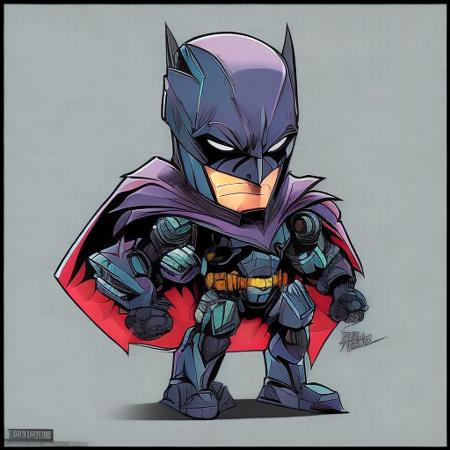 evang style Extremely detailed batman chibi