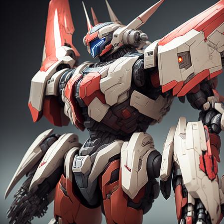 photo Artistic rendition of Mobile Suit Gundam, Mecha (GundamArt style:1) <lora:djzGundamArt:0.8)