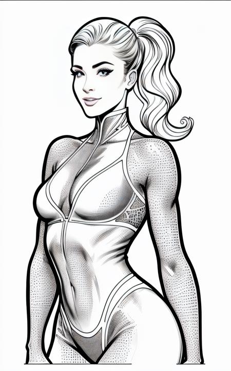 comic thin, fine fractal glossy vivid colored ink sketch shiny contours outlines of a perfect physique female silhouette
 . graphic illustration, comic art, graphic novel art, vibrant, highly detailed