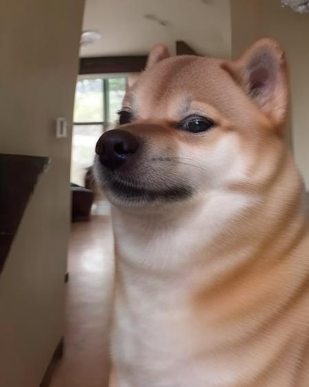 cinematic fisheye closeup of a shiba inu dog weirog  <lora:weirogs_del:.85>   <lora:Cheems_50_2-000001:1>