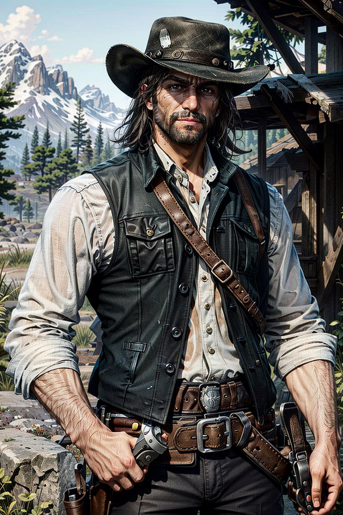 John Marston from Red Dead Redemption 2 images generated with AI