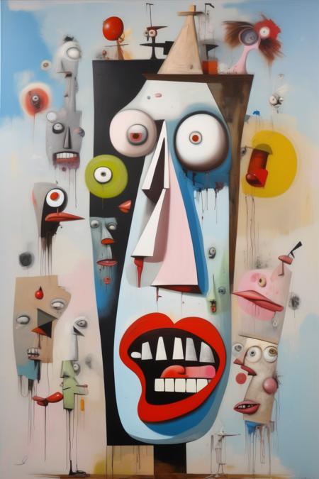 <lora:George Condo Style:1>George Condo Style - a painting