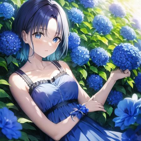 Masterpiece,asakura_toru,blue flowers