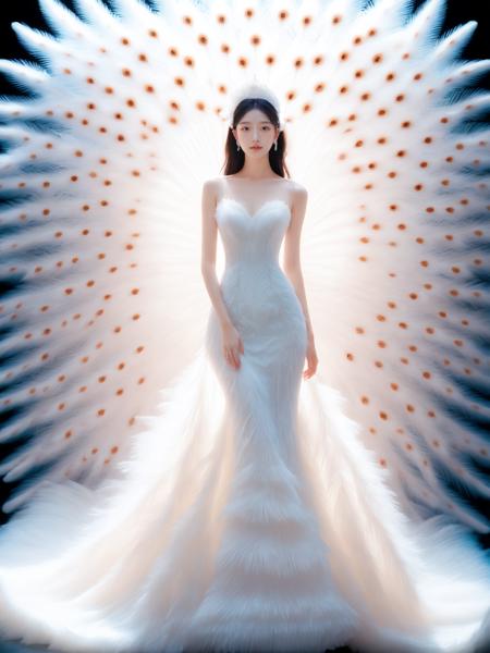 JAY - WHITE FEATHERS DRESS S1