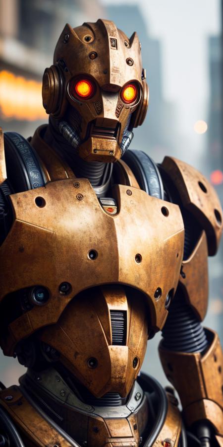 Portrait photo of an alpha male in a worn mech suit, ((light bokeh)), intricate, (steel metal [rust]), elegant, sharp focus, photo by greg rutkowski, soft lighting, vibrant colors, masterpiece, ((streets)), detailed face,8 k, 1 6 k (FRUITFUSION:1.222):(BRTDRPP:0.71) (LIQUID SPLASH:0.9)