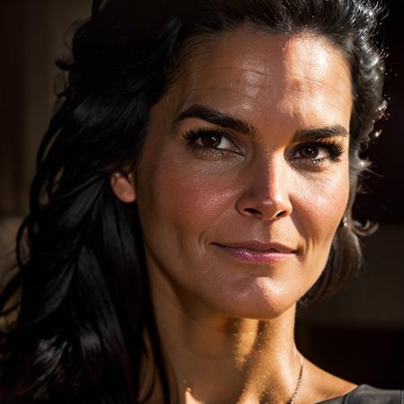 portrait of Angie Harmon,  looking at viewer, (masterpiece, extremely detailed skin, photorealistic, dramatic and cinematic lighting, key light, fill light) <lora:Angie_Harmon:1>