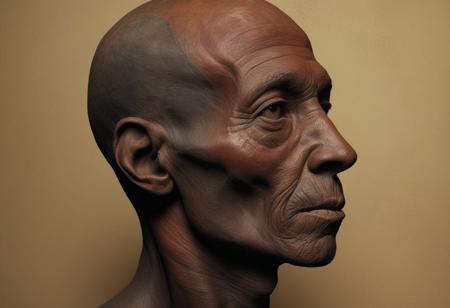 Intriguing human artifacts. 3D painting that illustrates the history of humanity
