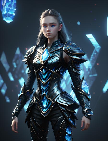 ((best quality)), ((masterpiece)), ((realistic,digital art)), (hyper detailed),  full body shot of Teenager Firm, Scandinavian, Deep blue eyes,     Unique Cheeks,  Pear face shape, Hourglass Figure, Freckles, Grey Textured quiff hair, Hope, wearing F43Arm0r, Swamp Space Dust,Belfry,Dawn, sci-fi,tech, futuristic,octane rendering, raytracing, volumetric lighting, Backlit,Rim Lighting, 8K, HDR, <lora:Fae_Armor-000008:1>