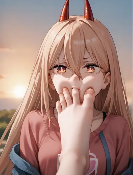 pov feet on face