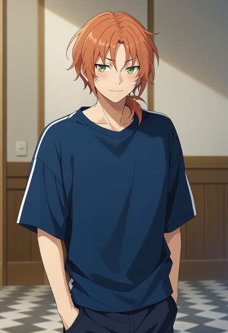  Leo Tsukinaga, orange hair, green eyes