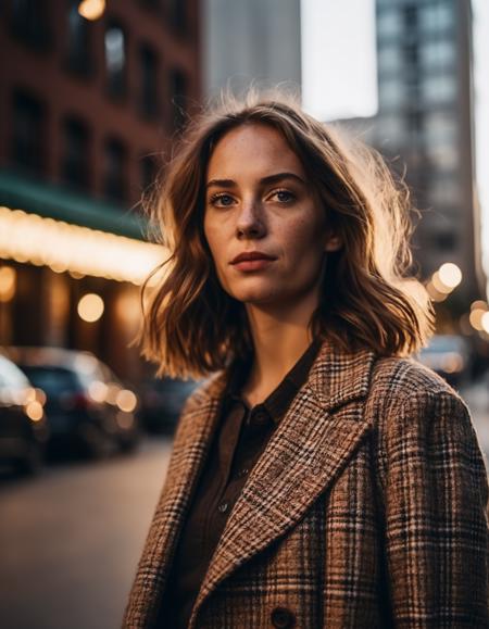 cinematic photo Mid-shot portrait of a beautiful ((ohwx woman)) in her 30s , with long hair, candid street portrait in the style of Martin Schoeller award winning, Sony a7R   <lora:maya_dh128_v1-step00015000:1> . 35mm photograph, film, bokeh, professional, 4k, highly detailed