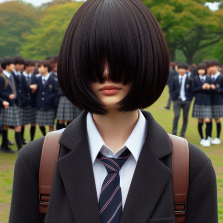 Bang bangs (hair over face LoRA) v1.1