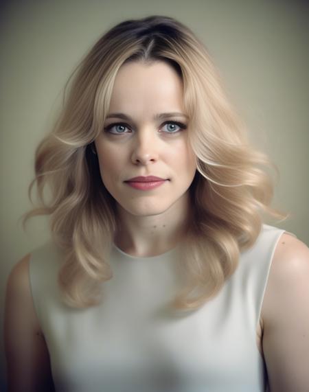 RachelMcadams, [ (art by Charles Burns:0.8) ,art by Mário Eloy:6], photograph, Aggravated slender Czech Woman of Peace, Long flowy hair, film grain, Nikon d850, Low shutter, <lora:RachelMcadamsSDXL:1>