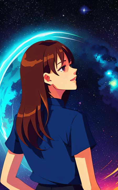 concept art ((best quality)), ((masterpiece)), (detailed), 1girl,realistic, glowing frame,backlight colors,silhouette colors,cosmic frame,beautiful woman in a frame,silhouette,backlighting,vibrant,magical night sky, illustration, soft,beautiful,dreamy,realistic,professional,simple,twinkling night sky,extremely detailed,hyper detailed,illustration,half finished sketch,half colored sketch,anime,masterpiece,bright colors,high contrast,vivid lighting,dark background,simple background
<lora:epi_noiseoffset2:1>  <lora:Vector_illustration_V2:1> . digital artwork, illustrative, painterly, matte painting, highly detailed