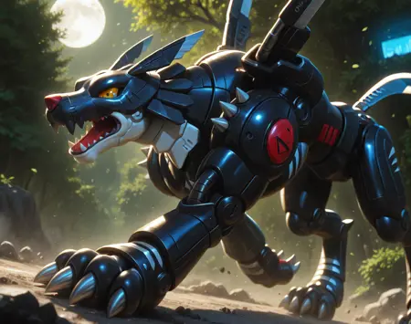 Blackmetalgarurumon (Digimon) (Illustrious) (AD)