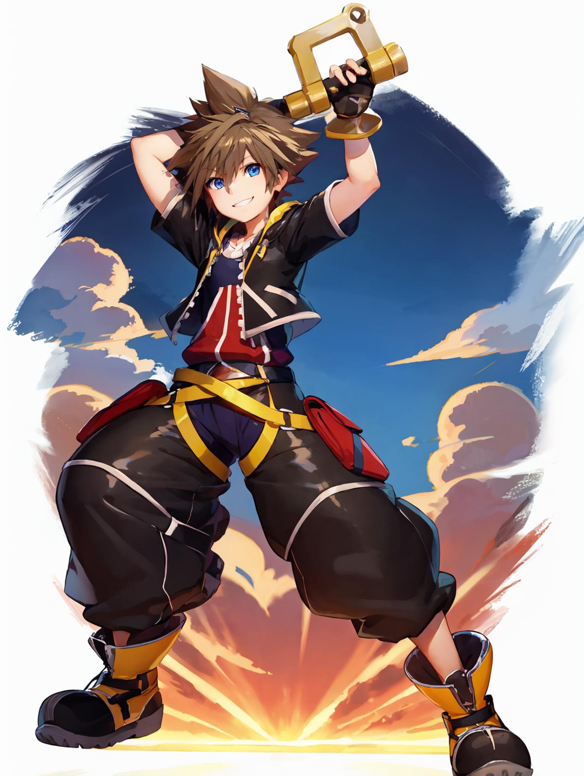 UnOfficial Sora (ソラ) KHII Default Outfit - Kingdom Hearts (キングダムハーツ) image by Sizey