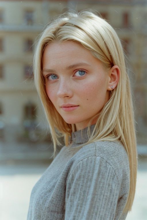 c41_hasselblad_portra400, portrait photo of 26 y.o blonde woman, perfect detailed eyes, natural skin, hard shadows, film grain, style Sergej Prokudin-Gorskij