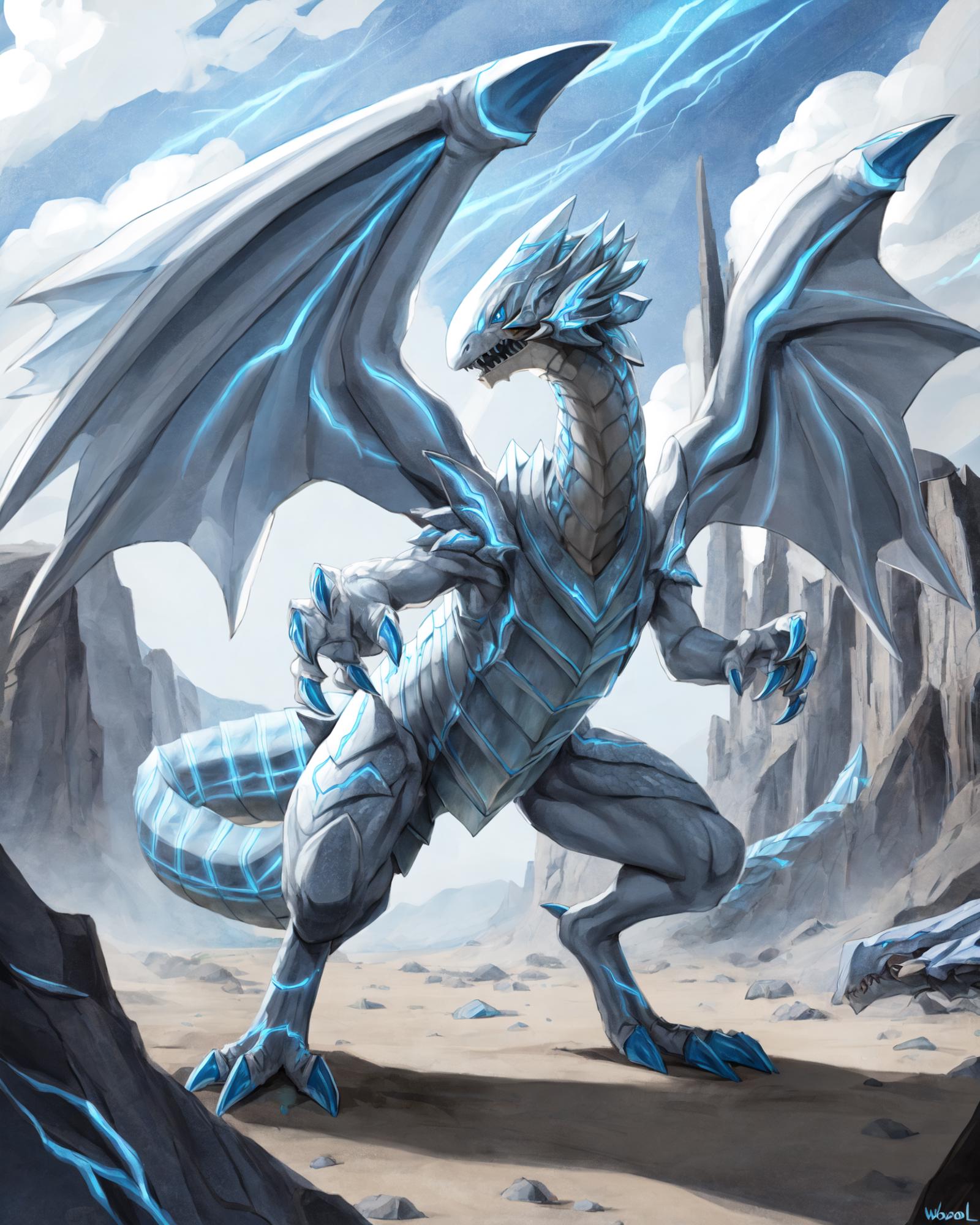 Blue Eyes (White & Alternative) Dragon image by Valstrix
