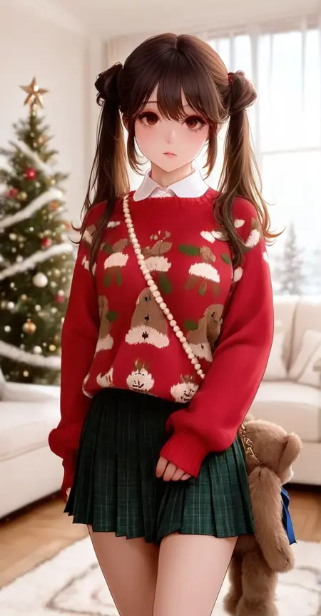 Gingerbread Bear Festive Knit Set - (Christmas)