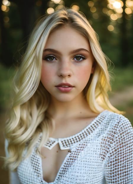 Jorjon, photograph of a woman standing outside, dress, (detailed face), detailed iris, detailed eyes, full body, (pale skin:0.2), teeth, 
film grain, natural skin texture, <lora:Jorjon LORA RHM 5E 25 576 Cosine:1>