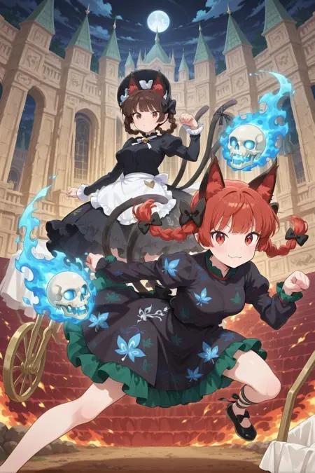 Rin Kaenbyou (Touhou Project) & Rin (The Tiny Queen's Nursemaid)