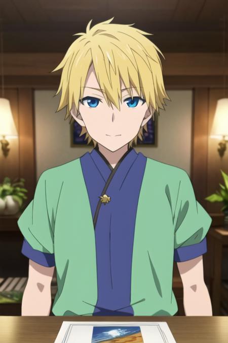 itsuhito_sakaki blonde hair blue eyes