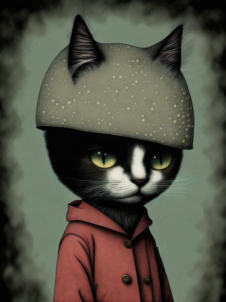 <lora:GabrielPacheco:1>cats, style inspired gabriel pacheco