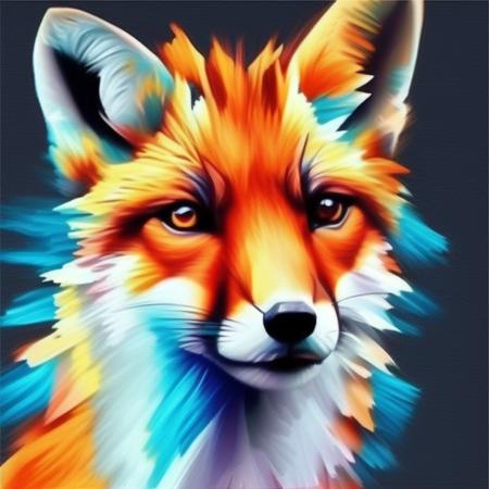 0xwpap, portrait of a fantasy fox