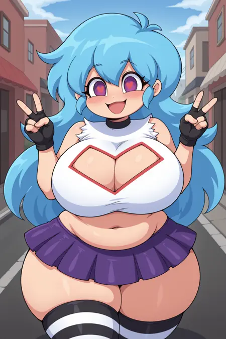 Skyblue (Friday night funkin / vs skyblue - by chikiababy1) - pony xl / Illustrious