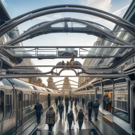 Modern pedestrian bridge AA