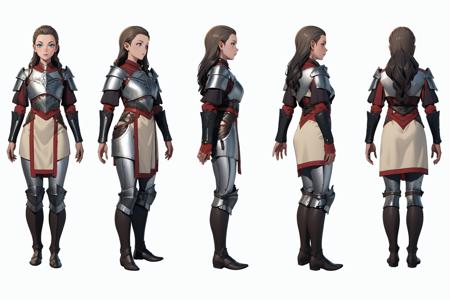SD1 Baldur's Gate 3 turn, Multi-View, Turnaround, Model Sheet, Character Design v1.0