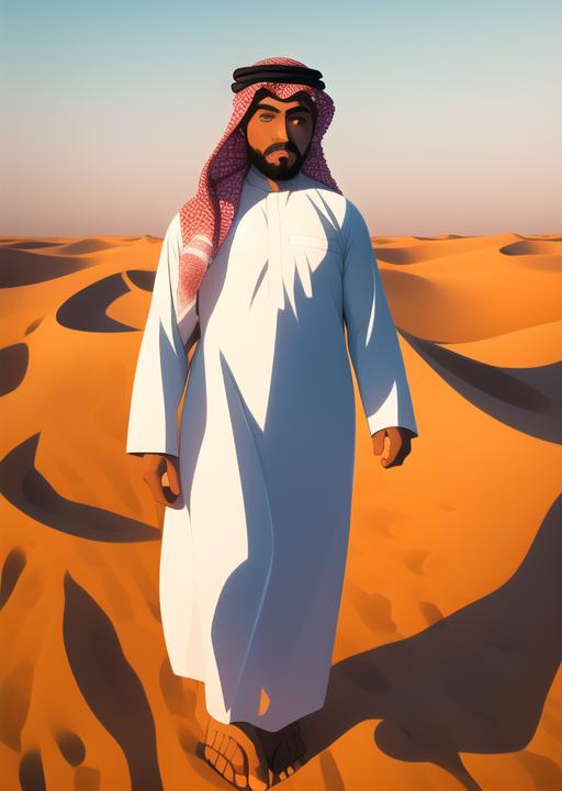 Arabic Man Traditional arab Clothes thob muslim clothing الثوب العربي image by xmattar