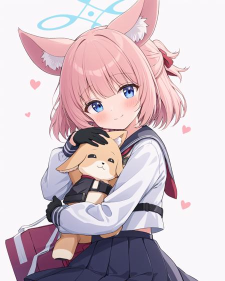 niko \(blue archive\),1girl, halo, spoken_heart, 1boy, white_background, arm_hug, simple_background, animal_ear_fluff, skirt, smile, bag, weapon, blush, hug, black_gloves, long_sleeves, sailor_collar, solo_focus, serafuku
<lora:niko_(blue_archive)_image432_2023-12-03:1>halo. gorgeous,key visual, vibrant, studio anime,award-winning, professional, highly detailed,high budget, cinemascope