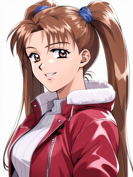 KanouRyouko, 1girl, soro, brown hair, twintails, long hair, brown eyes, breasts KanouRyouko, 1girl, soro, brown hair, twintails, long hair, brown eyes, breasts, 1990s \(style\), anime, anime_screencap, KanouRyouko, 1girl, soro, brown hair, twintails, long hair, brown eyes, breasts, game cg, game cg style,