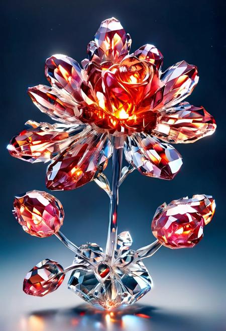 Ultra-realistic, 8K,
a bouquet of dead roses, roses with translucent ruby gemstone petals (vitreous refraction), metallic obsidian stems (bioluminescent vascular system), fractured amber glass veins pulsing with trapped starlight, vantablack void background chrono-crystalline lattice framework, volumetric photon mapping event horizon glow, subsurface scattering in petal nanostructures, temporal anomaly causing timeline overlaps, hyperdetailed microbiology under gemstone epidermis, gothic biodigitalpunk style blending Zdzisław Beksinski and Ernst Haeckel, photorealistic macro photography meets celestial cartography, 
easynegative, cs-cr1stal-v2
