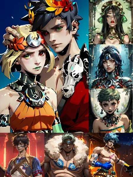 Hades Style and Characters | All-in-One Pony LoRA | Melinoe, Zagreus