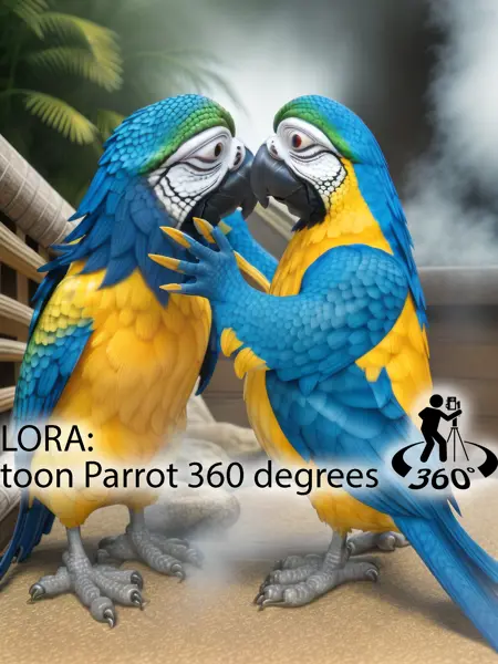Toon Parrot 360 degrees