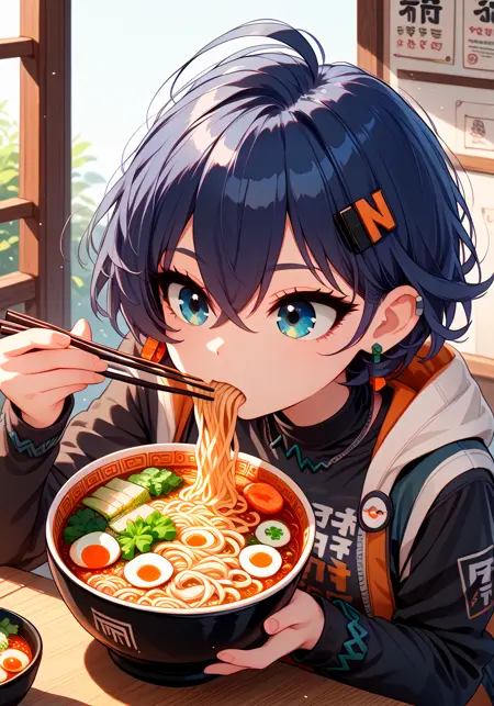 Eating Ramen