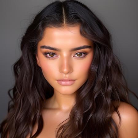 Closeup portrait of a ((extremely stunning)) woman  with (wavy black hair) looking forwards at the camera, epic (photo, studio lighting, hard light, sony a7, 50 mm, matte skin, colors, hyperdetailed, hyperrealistic), (ethereal), perfect face,<lora:anaarmas2-12:0.0> ,<lora:eliolsen2-10:0.0> ,<lora:jencoleman1-12:0.0> ,<lora:natportman3-12:0.0> ,<lora:vamerrell1-10_v2:0.0> ,<lora:neytiri1-10:0.0>, <lora:ismerced3-12:0.8>