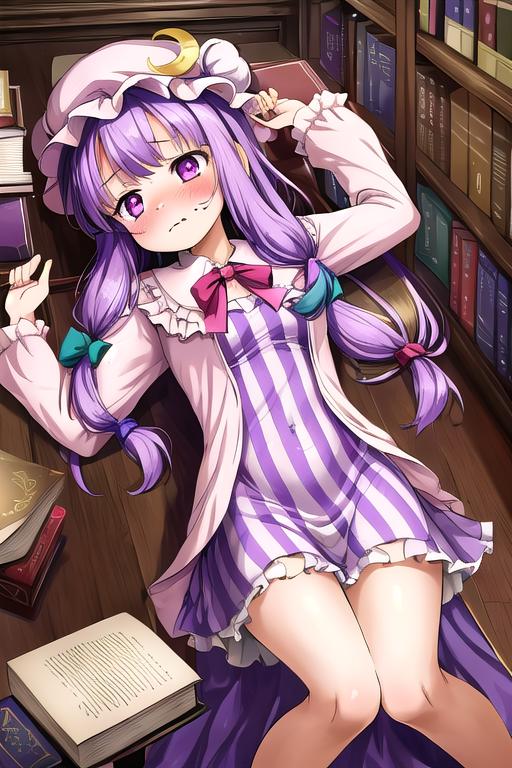 patchouli_knowledge/パチュリー・ノーレッジ/파츄리널릿지 (Touhou) image by Yumakono