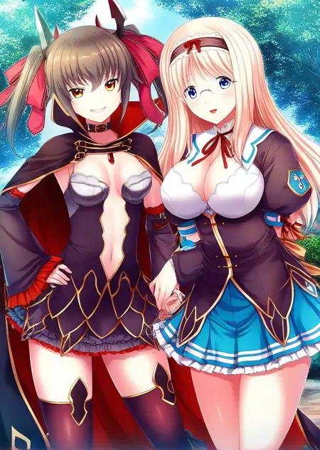 浦戸クレア/浦戸ラキア Urado Crea/Urado Rakia (Oneechan-wa-Kushizashikou!?) illustrious