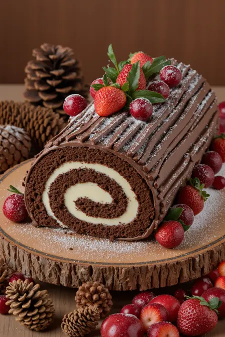Yule Log Cake