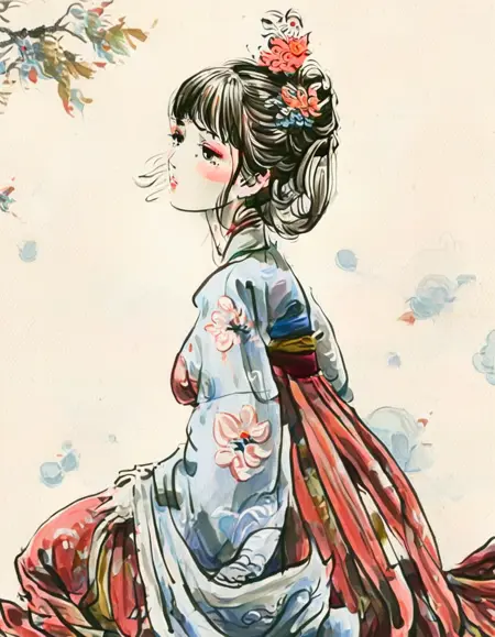 Gufeng hand draw ink wash XL V2