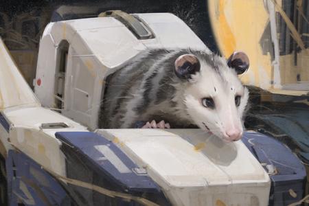 masterpiece, best quality, highres,solo, opossum <lora:opossum:0.8>
astronaut,helmet, spaceship,