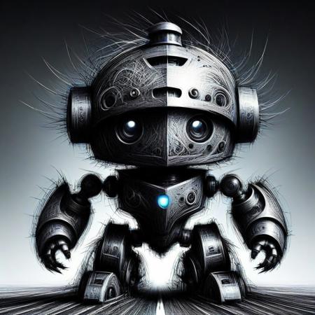 ScribbleRay, Cute robot